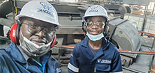 A black engineering Person wearing a protective hat representing our 100% Black Male Owned status